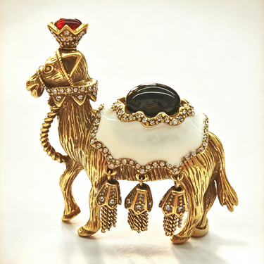 Vintage Gold-Tone Camel Brooch